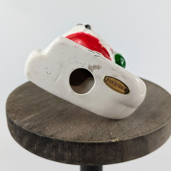 Vintage Santa Claus Christmas Ornaments Ceramic Taiwan Ski Sled Christmas Tree - Picture 15 of 16